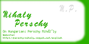 mihaly perschy business card